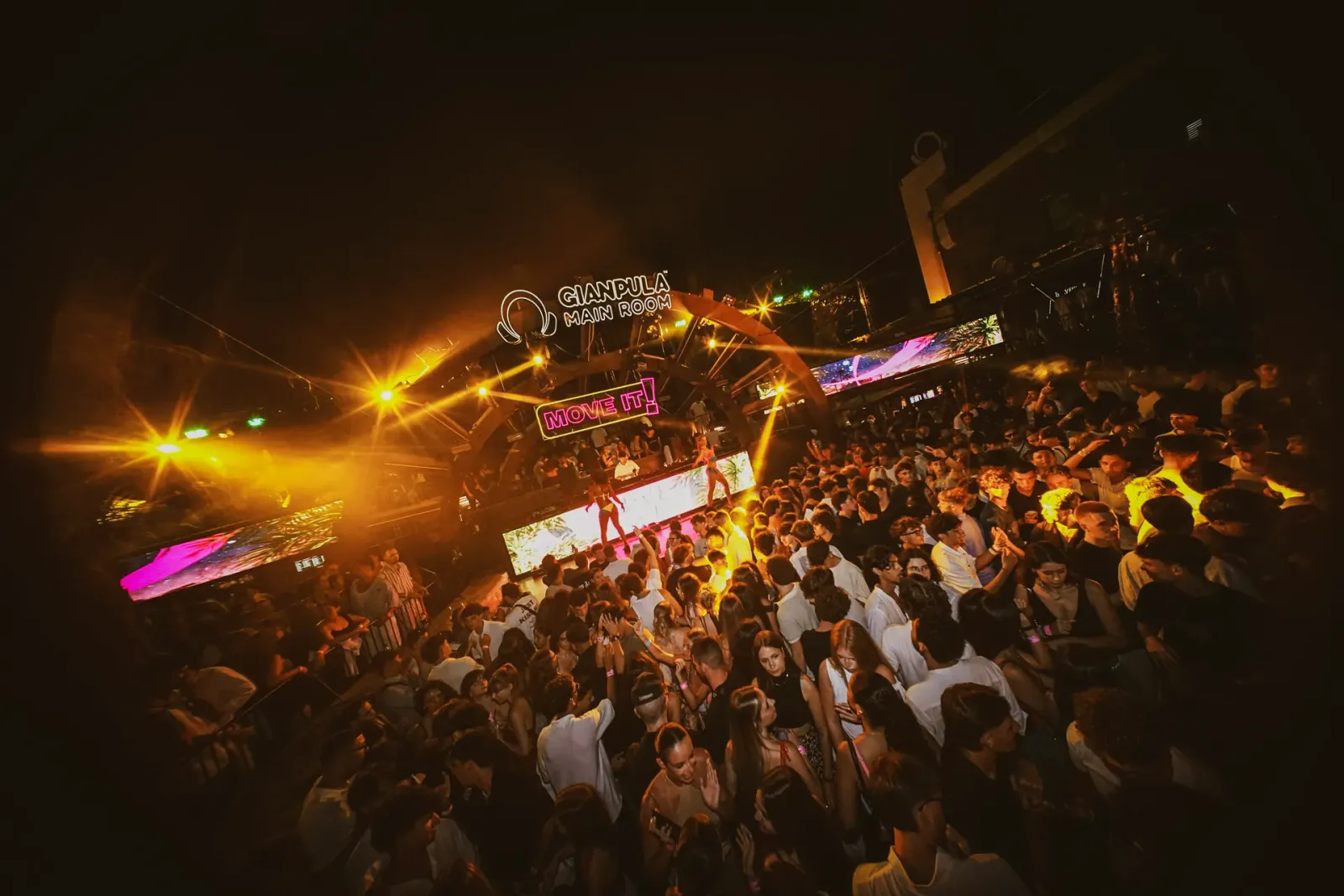 Crowd under the stage lights at Move it! Malta, Gianpula Village