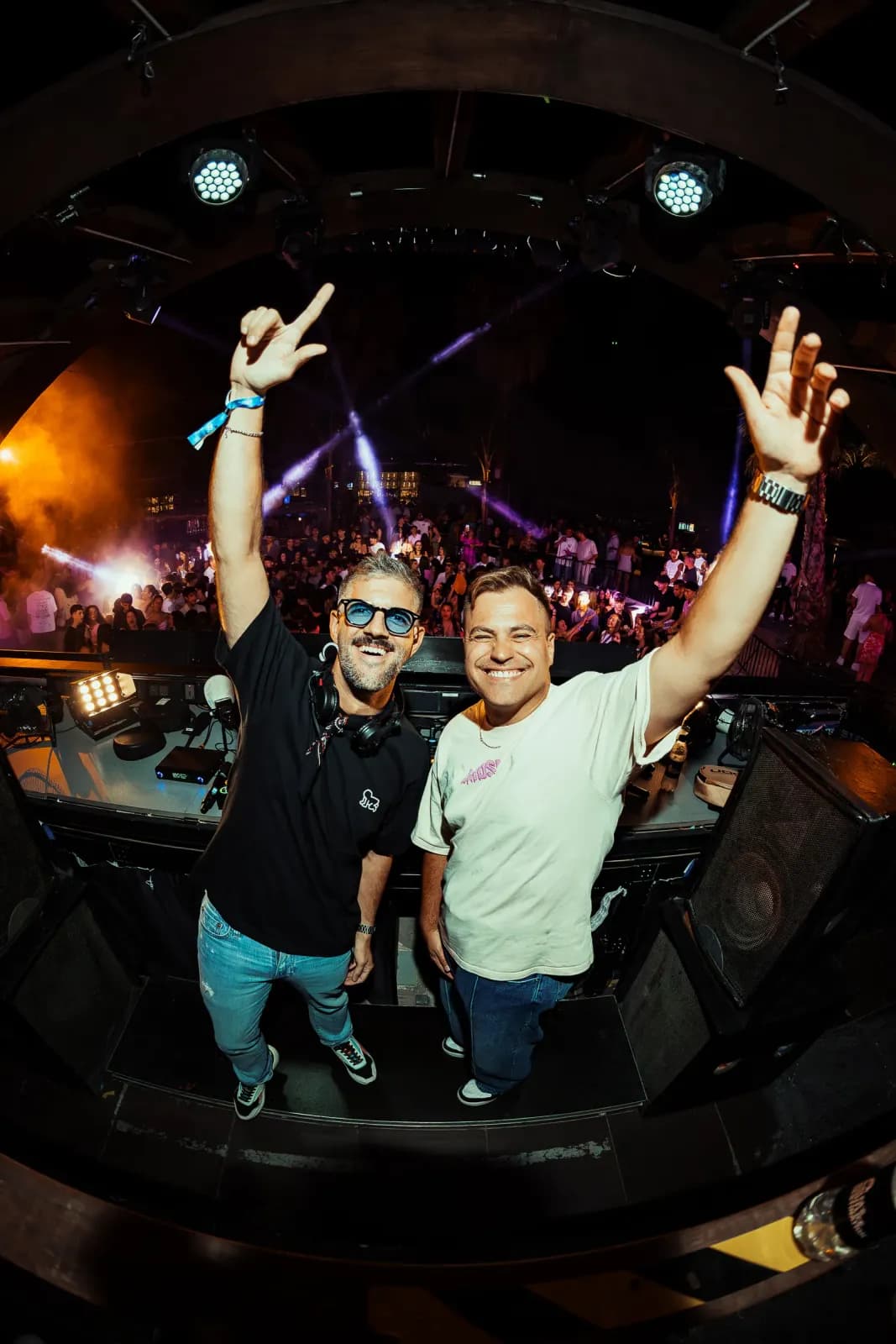 DJs celebrating with the crowd from the Move it! Malta booth