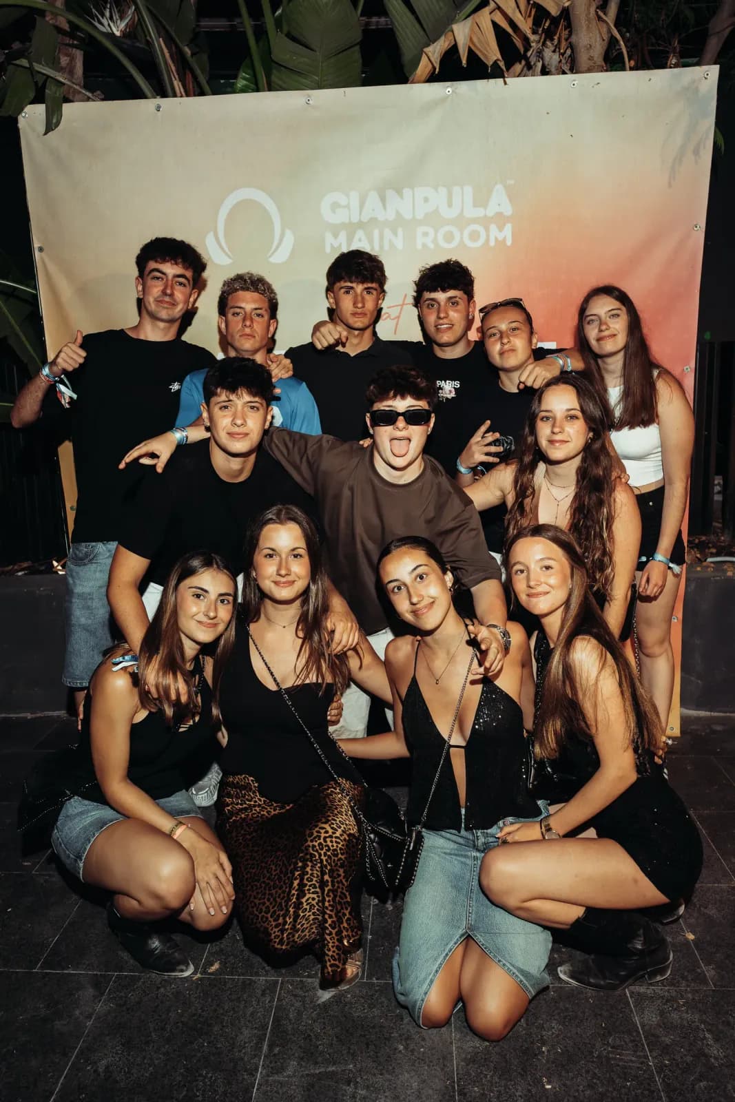 Group of friends at the Move it! Malta reggaeton party in Gianpula Village